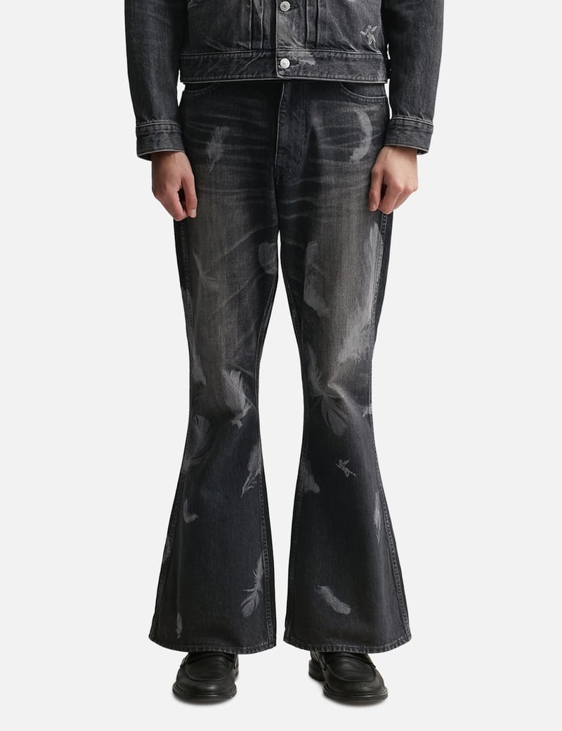 MASU MASU SEAMLESS BELL BOTTOM TROUSERS seamless bell bottom trousers