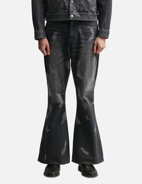 MASU - MASU BOYS FEATHER BELL-BOTTOM JEANS | HBX