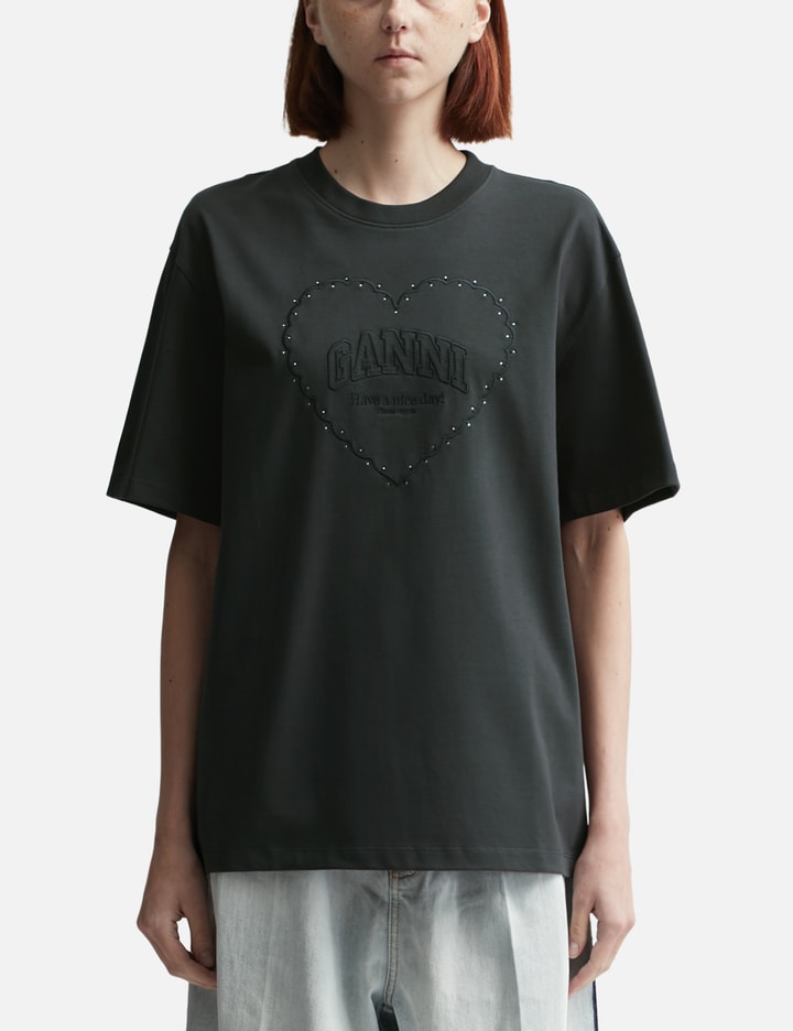 Heavy Cotton Drop Shoulder Heart T-shirt Placeholder Image