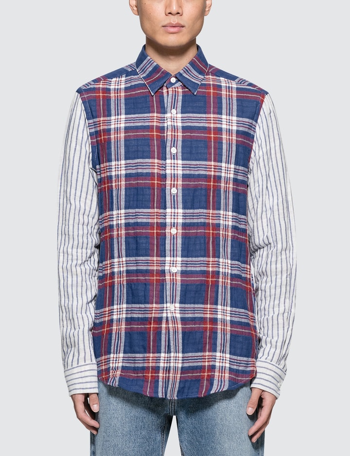 Patchwork Sleeve Check Shirt Placeholder Image