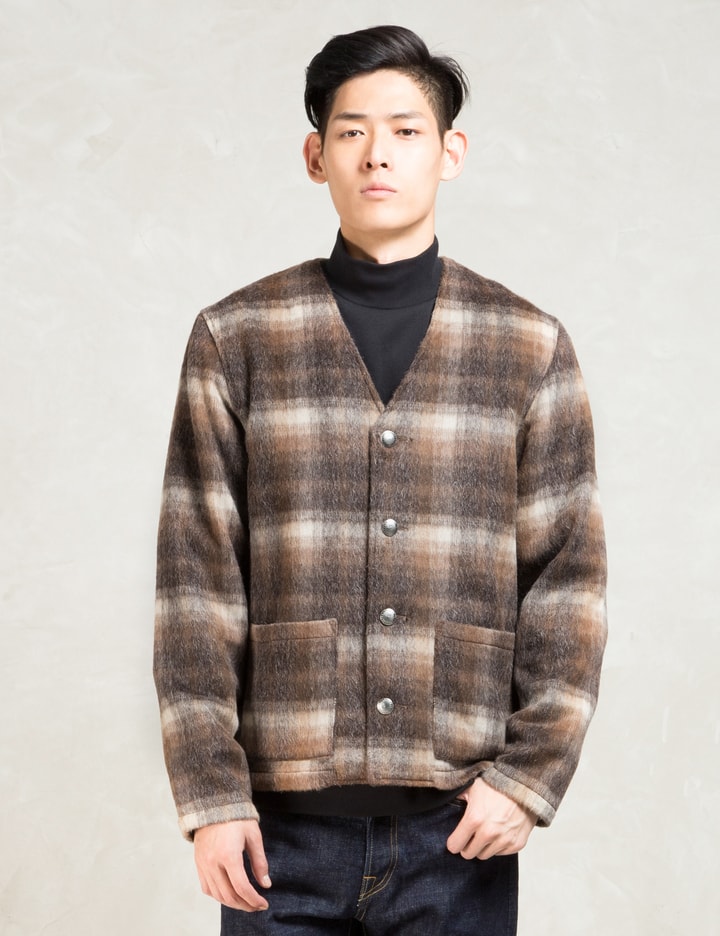 FUCT SSDD - Brown Shaggy Ombre Cardigan | HBX