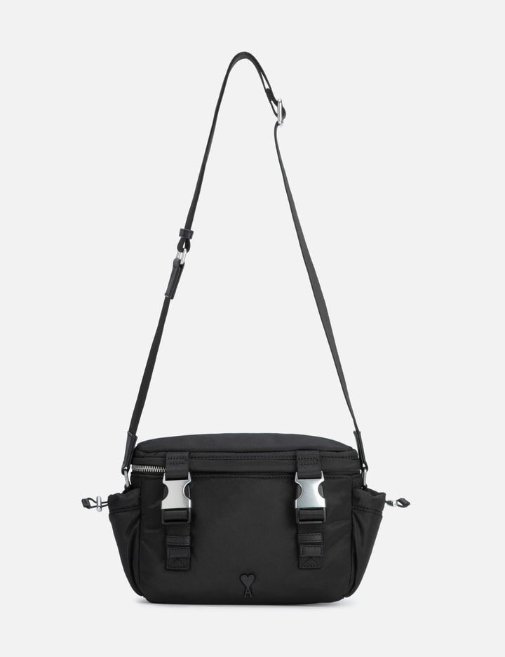 Shop Ami Alexandre Mattiussi Ami De Coeur Messenger Bag In Black