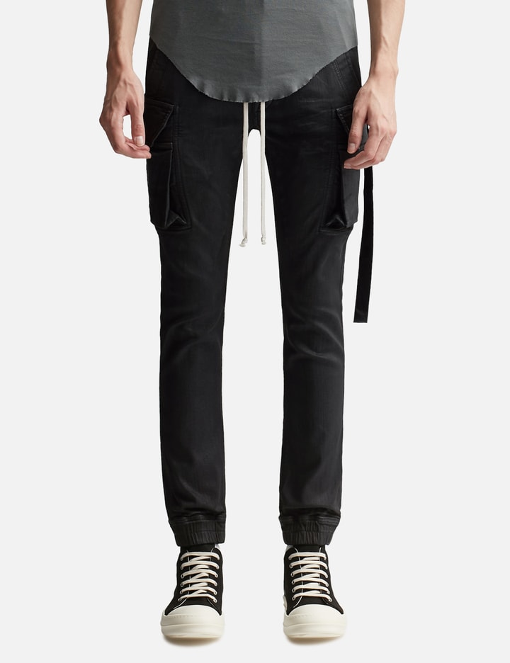 MASTODON CUT IN BLACK WAX STRETCH DENIM Placeholder Image