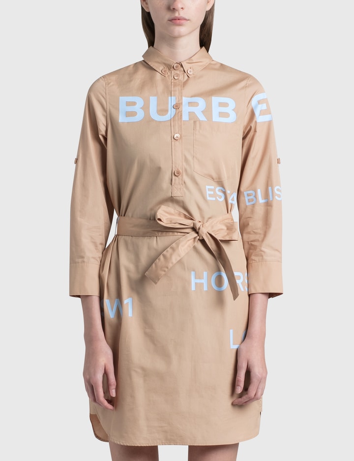 Burberry - Horseferry Print Cotton Tie-Waist Shirt Dress | HBX Burberry - Horseferry Print Cotton Tie-Waist Shirt Dress | HBX