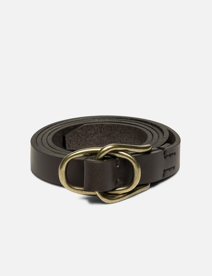 Yoke Double Buckle Leather Belt