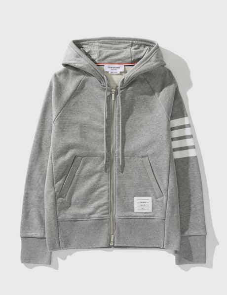 Thom Browne ループバック ジャージー ニット 4BAR ジップアップ パーカー