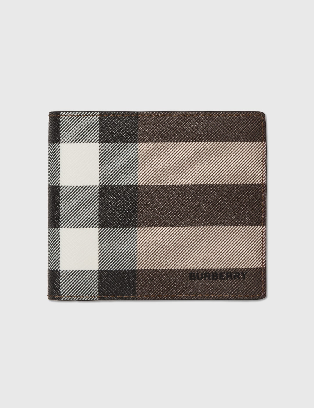Burberry - Exaggerated Check and Leather Bifold Wallet | HBX - Globally  Curated Fashion and Lifestyle by Hypebeast