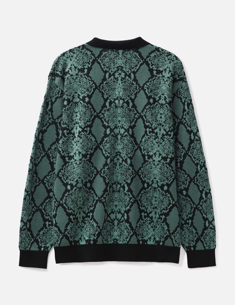 WACKOMARIA PYTHONKNITJACQUARDPOLOSHIRT くい止め 