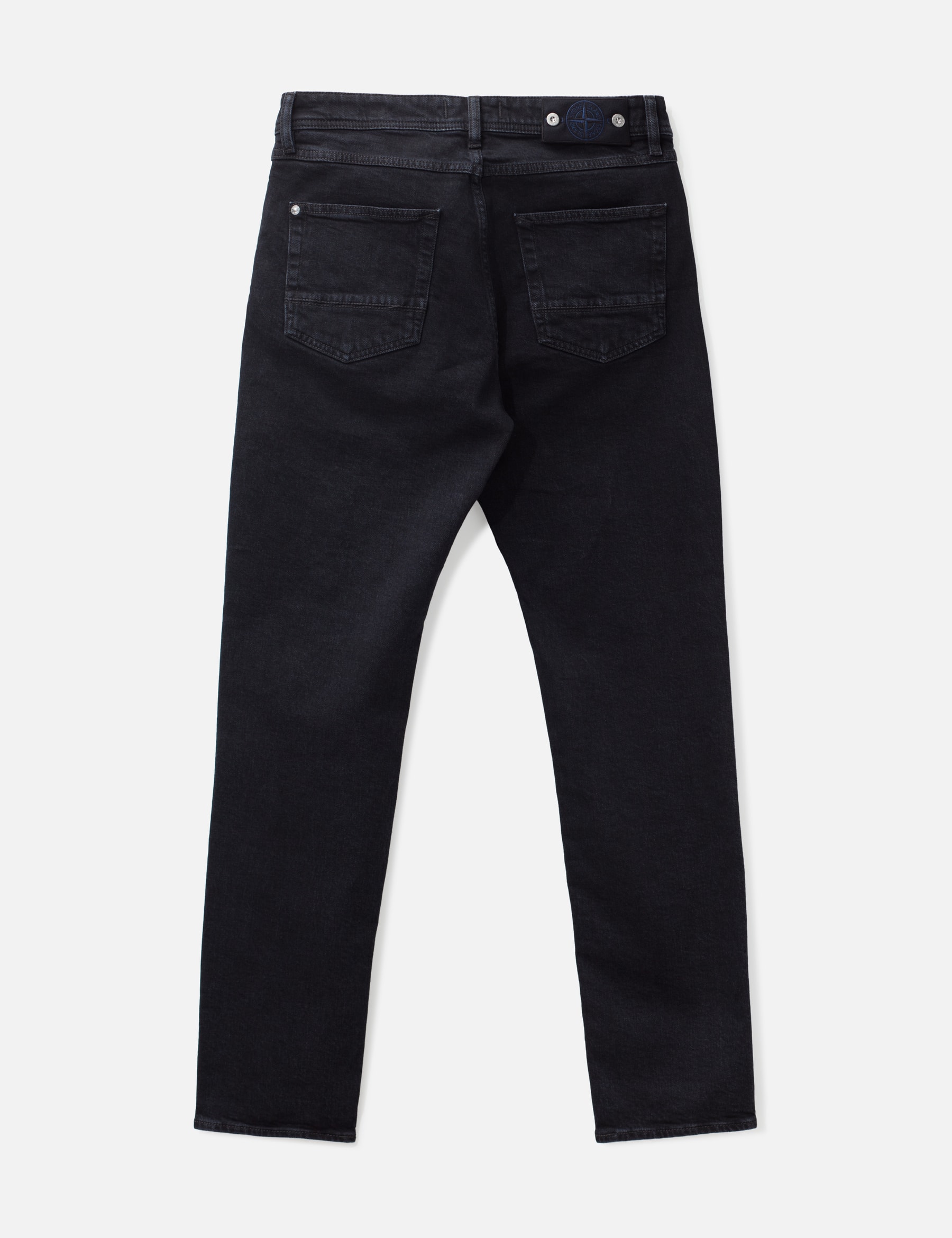 Stretch Black Denim-Rinsed Slim Fit Five-Pocket Jeans view 17