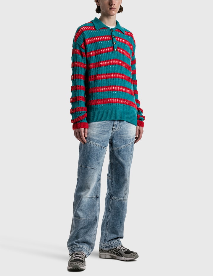 Burble Stripe Polo Sweater Placeholder Image