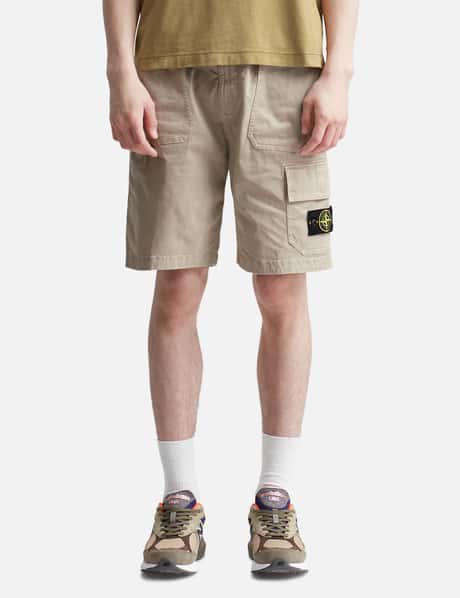 Stone Island Old Treatment Cargo Bermuda Shorts HBX