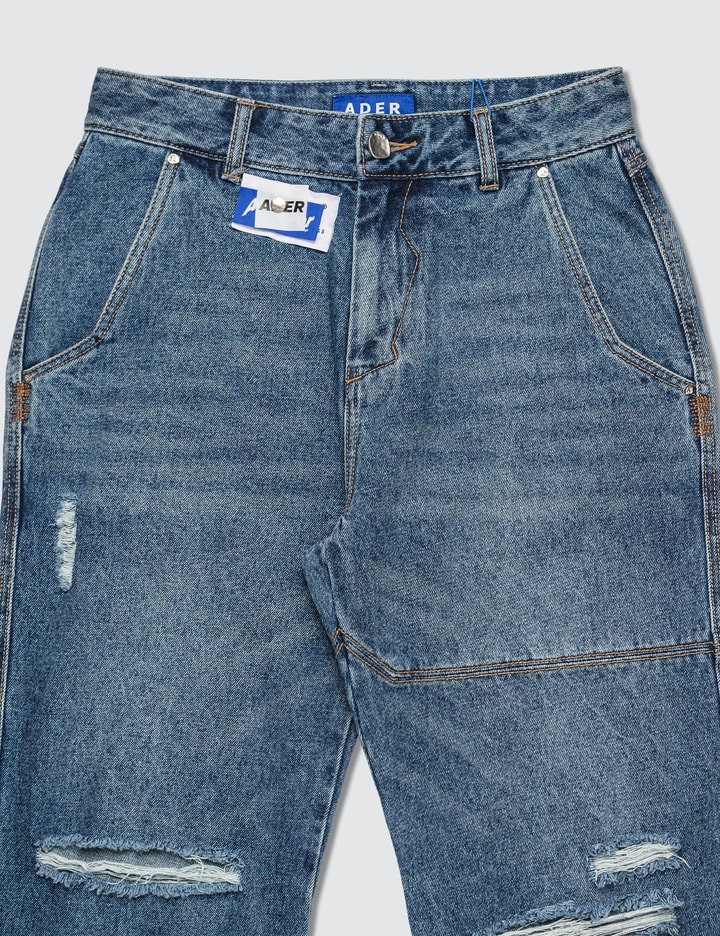 Oversized Washed Denim Jeans Placeholder Image