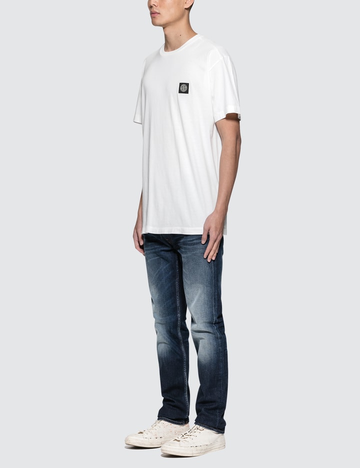 S/S T-Shirt With Black Logo Patch Placeholder Image