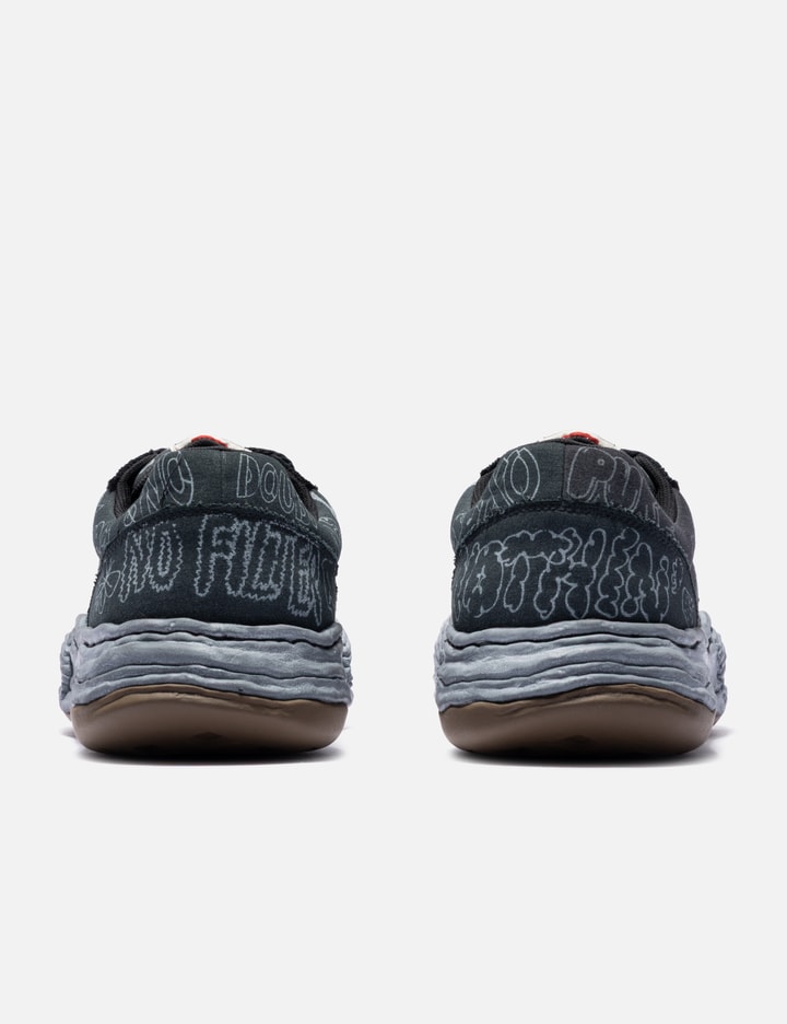 Maison Mihara Yasuhiro "OLIVER" OG Sole Graffiti Printed Canvas Low-Top Sneaker