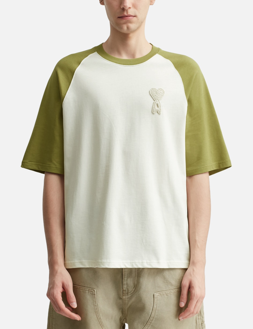 De Coeur Two Tone Thick Cotton Jersey T-Shirt view 11