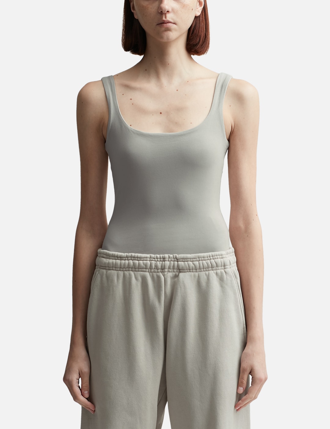 Square Neck Bodysuit (Cotton Spandex) view 16