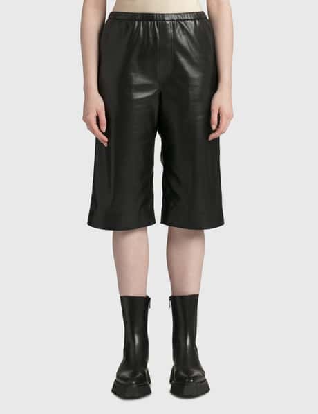 Nanushka Wendel Leather Shorts