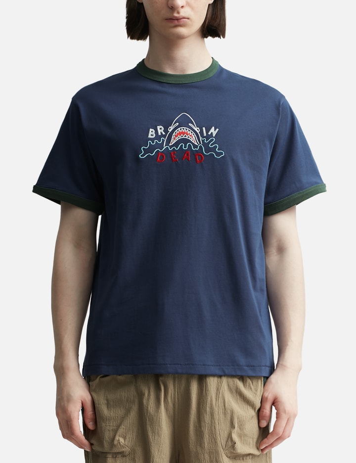 SHARK ATTACK RINGER T-SHIRT Placeholder Image