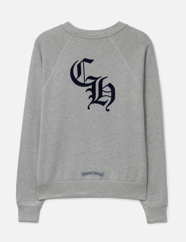Chrome Hearts Cemetery Cross Crewneck Sweatshirt In Gray