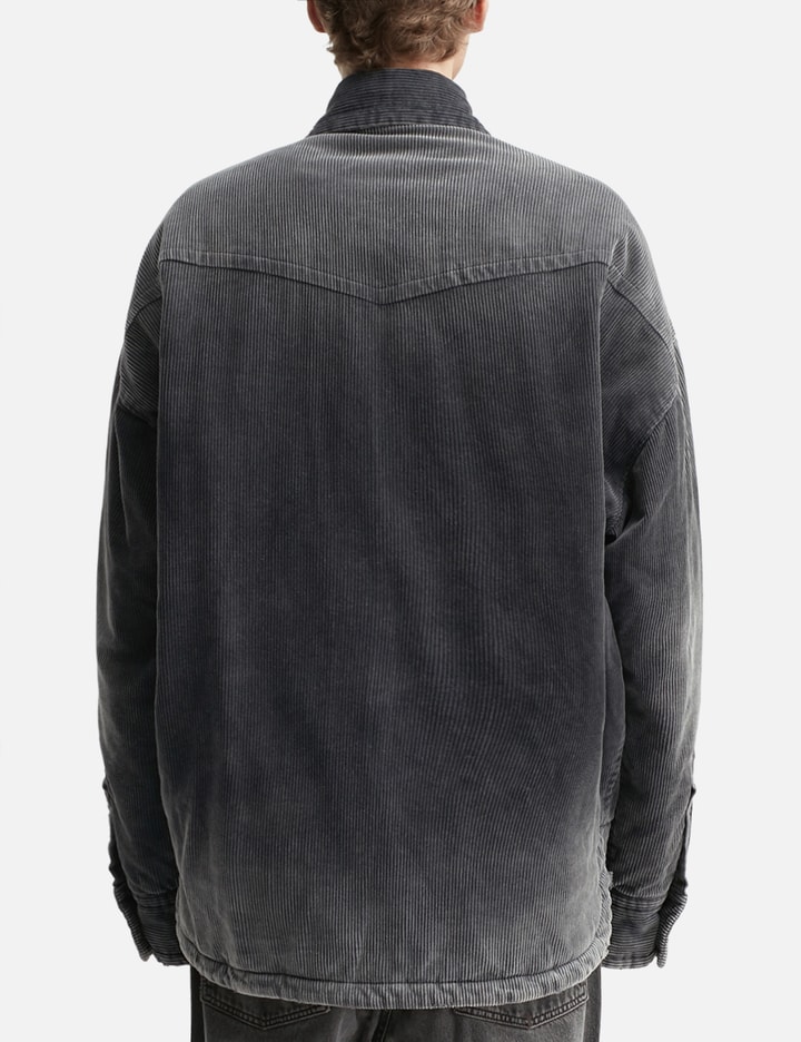 Distressed Corduroy Puffer Shirt Placeholder Image