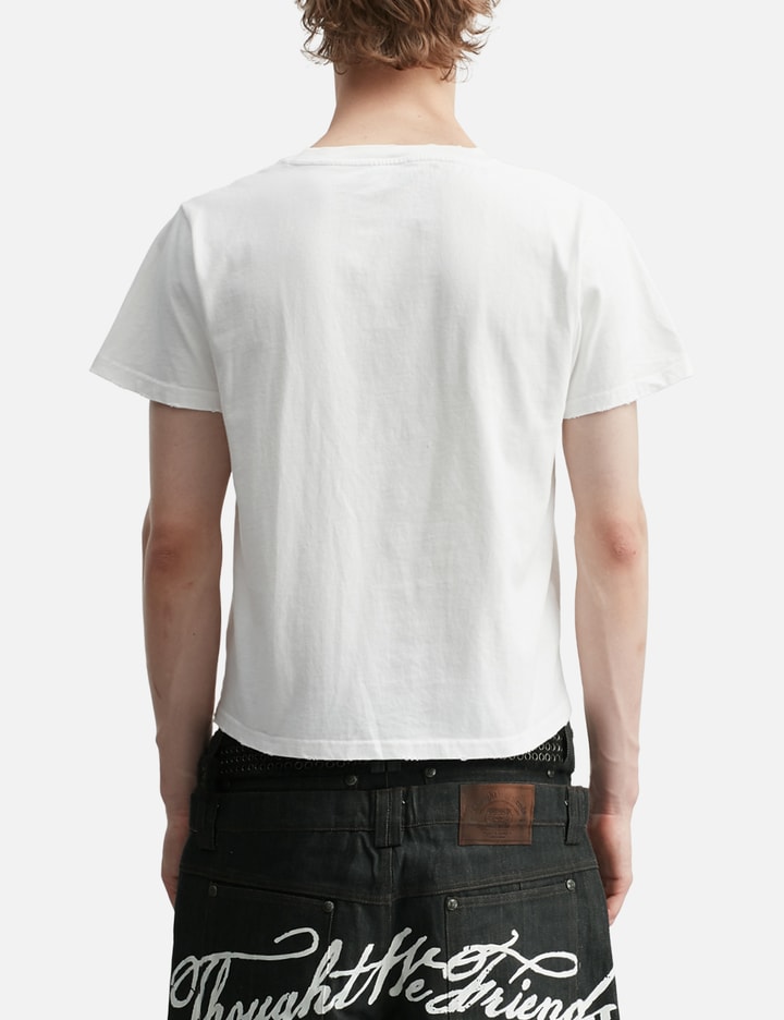 Thought We Friends "Sera" Cursive Fitted T-Shirt In White