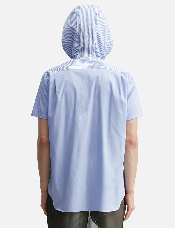 CDG Shirt Hooded Short Sleeves Striped Shirt