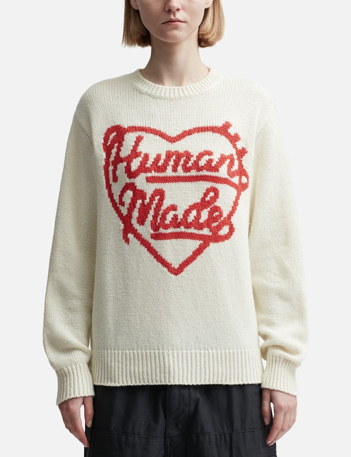 Human Made Low Gauge Knit Sweater In White