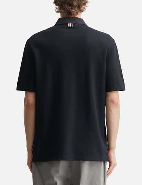 Textured Cotton Linen Rwb Embroidery Polo view 12