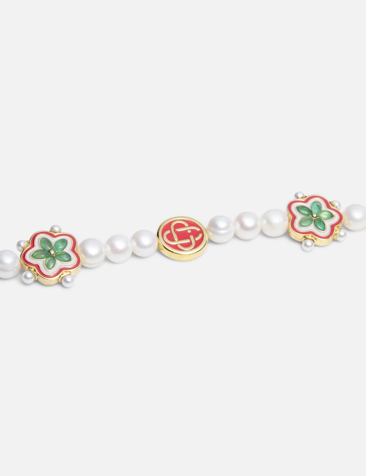 Shop Casablanca Gradient Flower Short Necklace In Multicolor