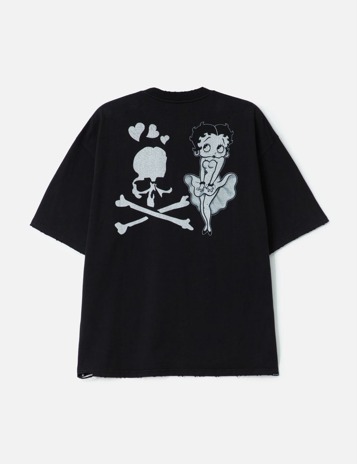Mastermind World x X Betty Boop Damaged Boxy Short Sleeve T-shirt Placeholder Image