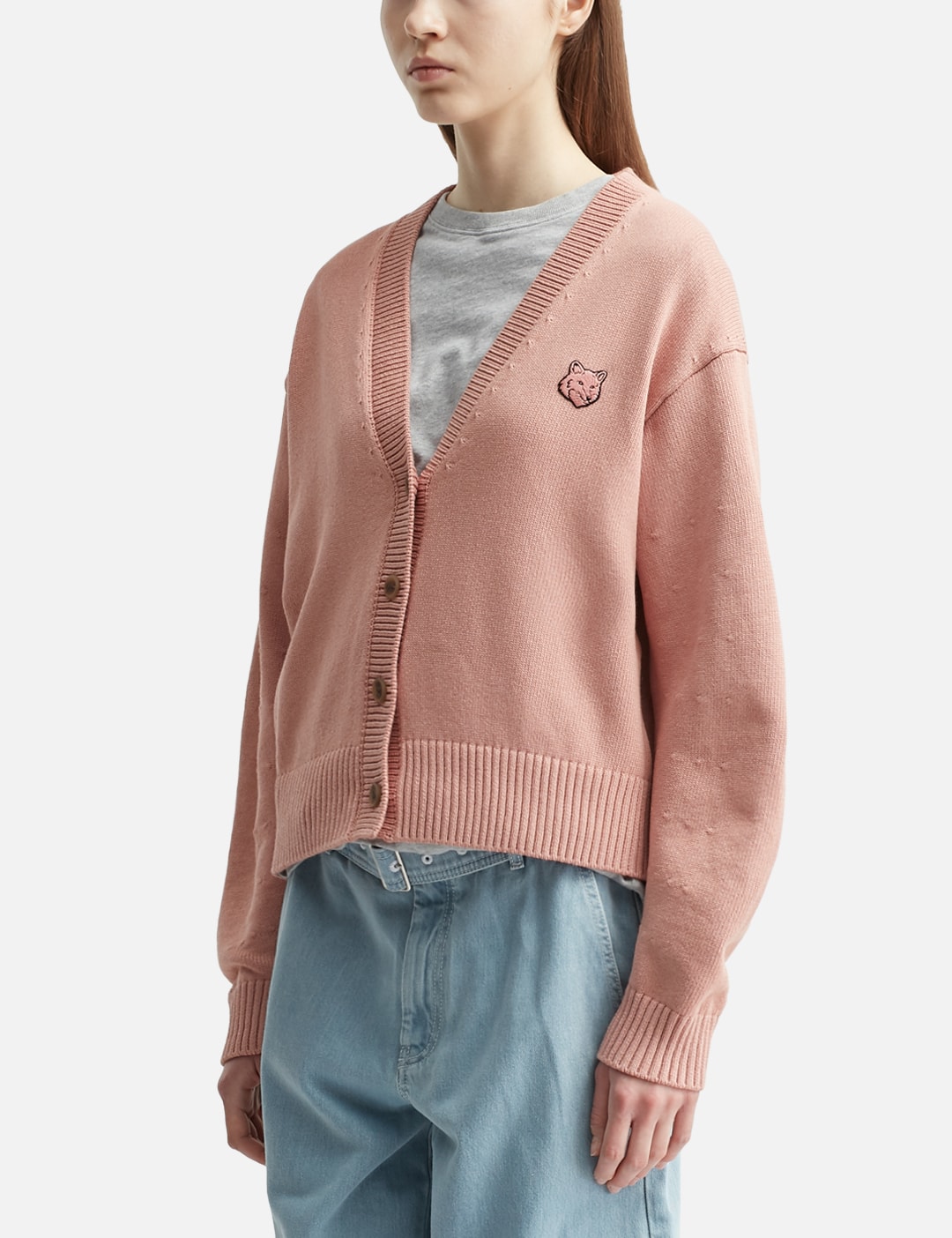 Bold Fox Head Patch Comfort Cardigan view 8