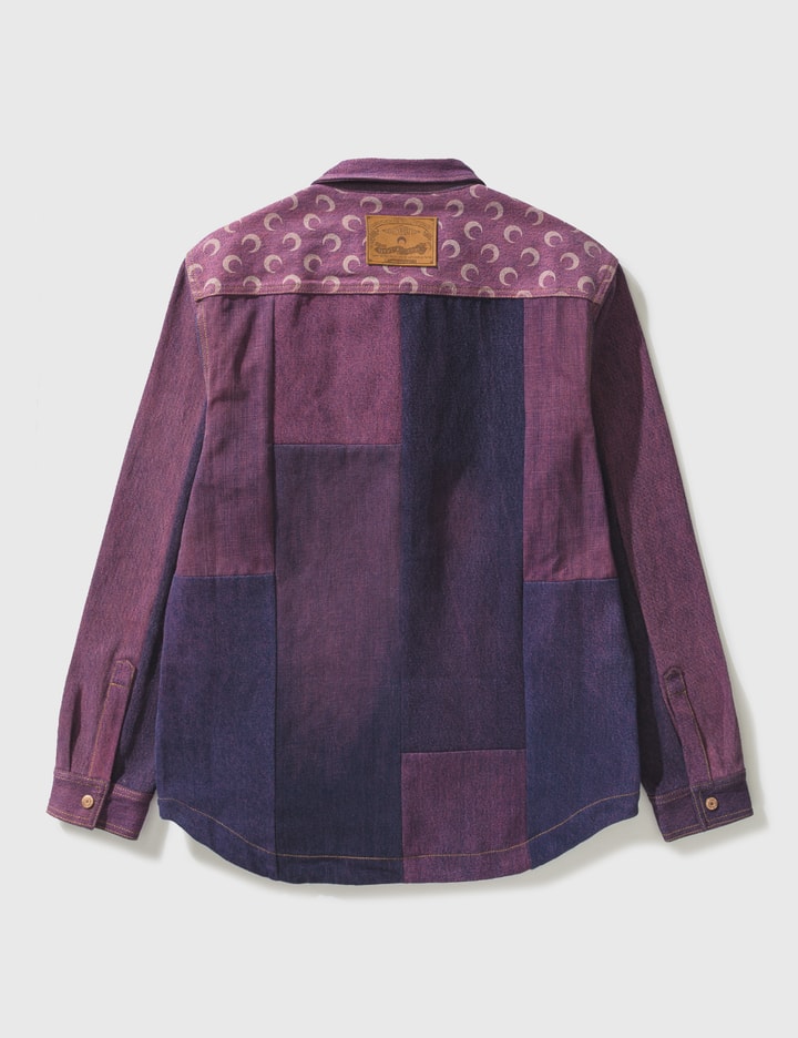 Unisex Pink-tones Denim Overshirt Placeholder Image