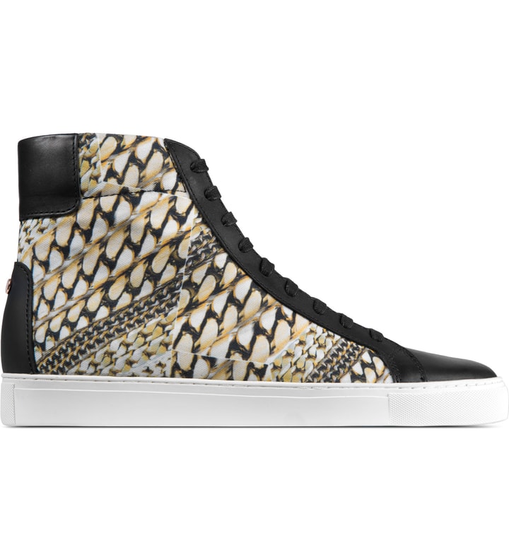 Black/Gold Chain Logan High Top Sneakers Placeholder Image