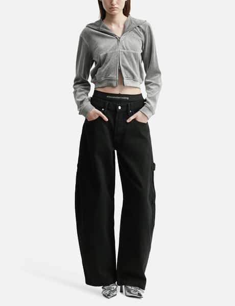 Prestyled Mid Rise Oversized Jean With Logo Elastic view 11