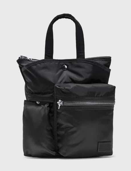 Sacai: Porter Pocket Tote (Light Grey) | Dover Street Market 