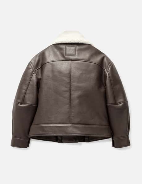Y/Project Black Hook & Eye Faux-Leather Jacket