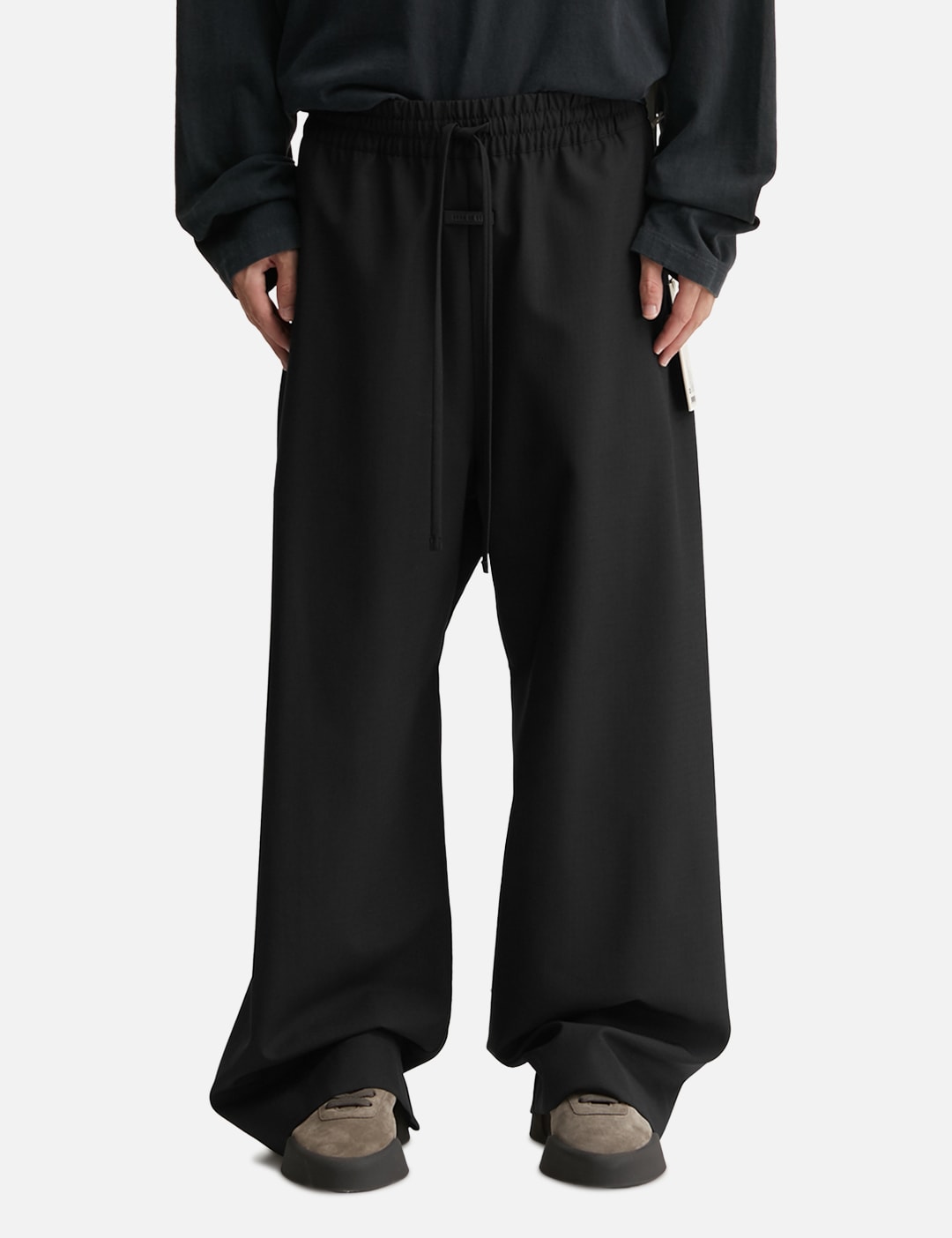 Wool Ripstop Wide Leg Drawstring Pants view 11