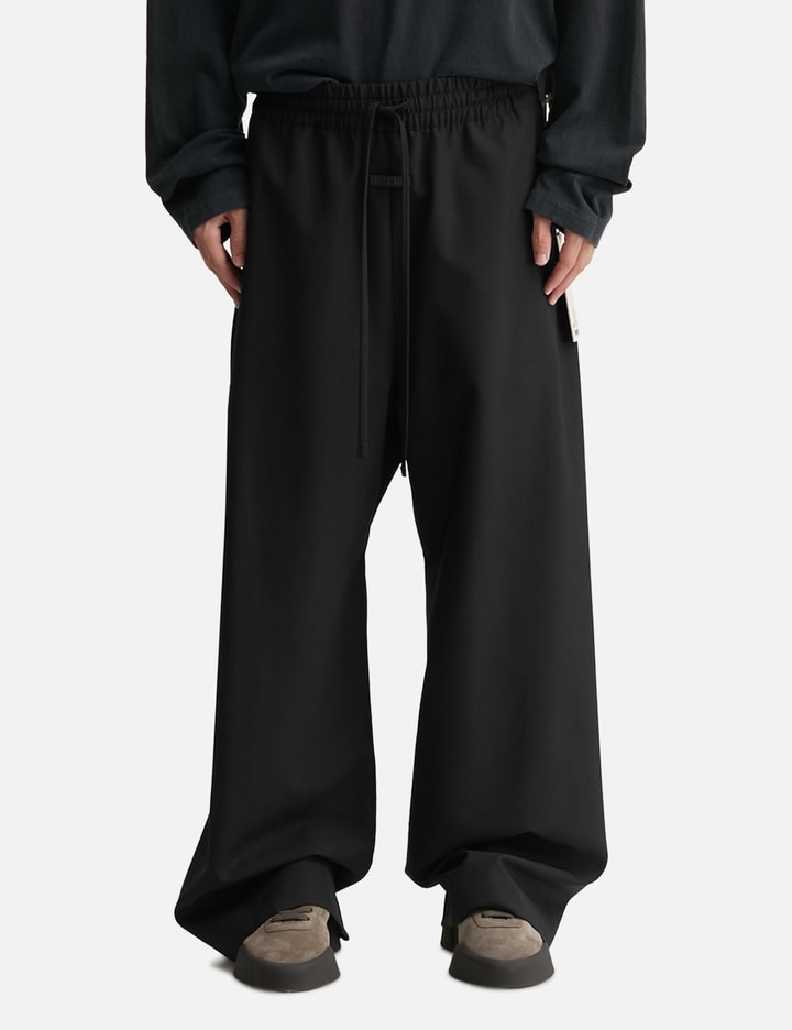 Wool Ripstop Wide Leg Drawstring Pants view 3