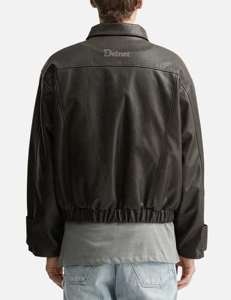 Faux Leather Bomber Jacket view 17