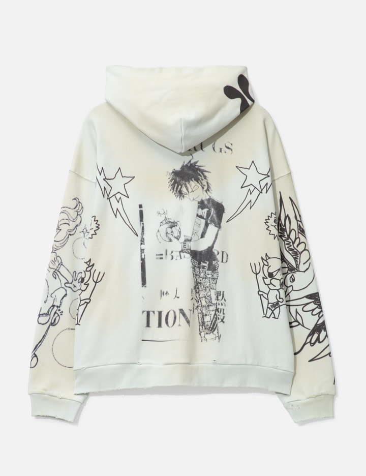 Puppet Theater Skin Hoodie Gray In Green