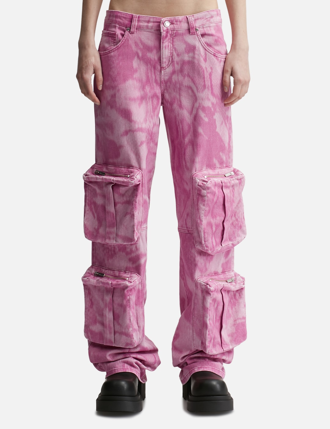Chiné Camouflage Print Cargo Pants view 13