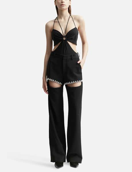 Strappy Cut Out High Waisted Pants