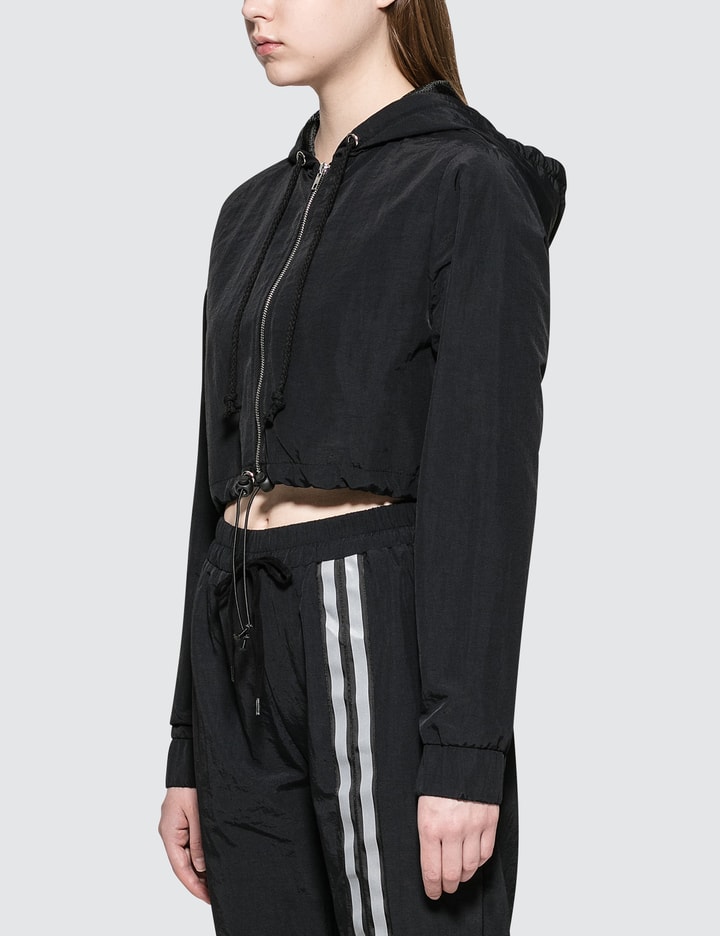 Cropped Nylon Zipped Hoodie Placeholder Image
