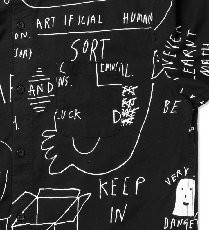 LAZY OAF Black Chalk Board L/S Shirt