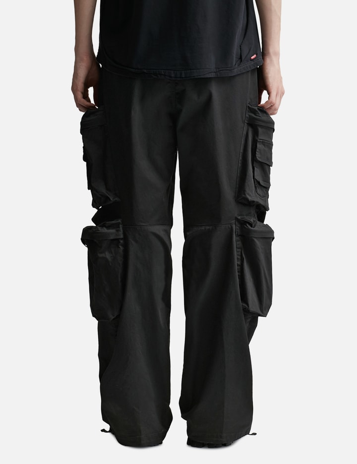 Cargo pants in stretch cotton satin Placeholder Image