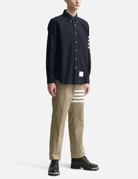 Thom Browne - ソリッドフランネル シャーティング 4-BAR ネームタグ 