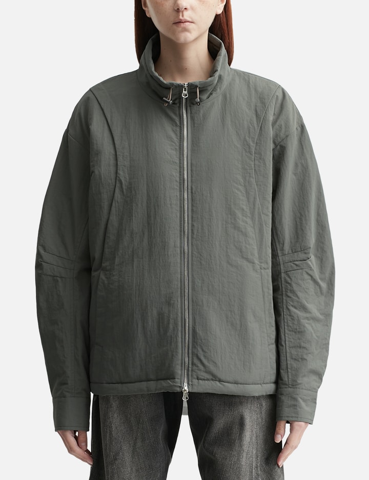 CHECK CONTRAST BOMBER JACKET CHARCOAL Placeholder Image