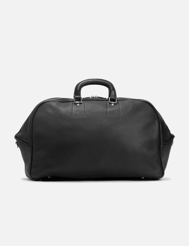 Shop Ermenegildo Zegna Leather Handbag With Crossbody Strap In Black
