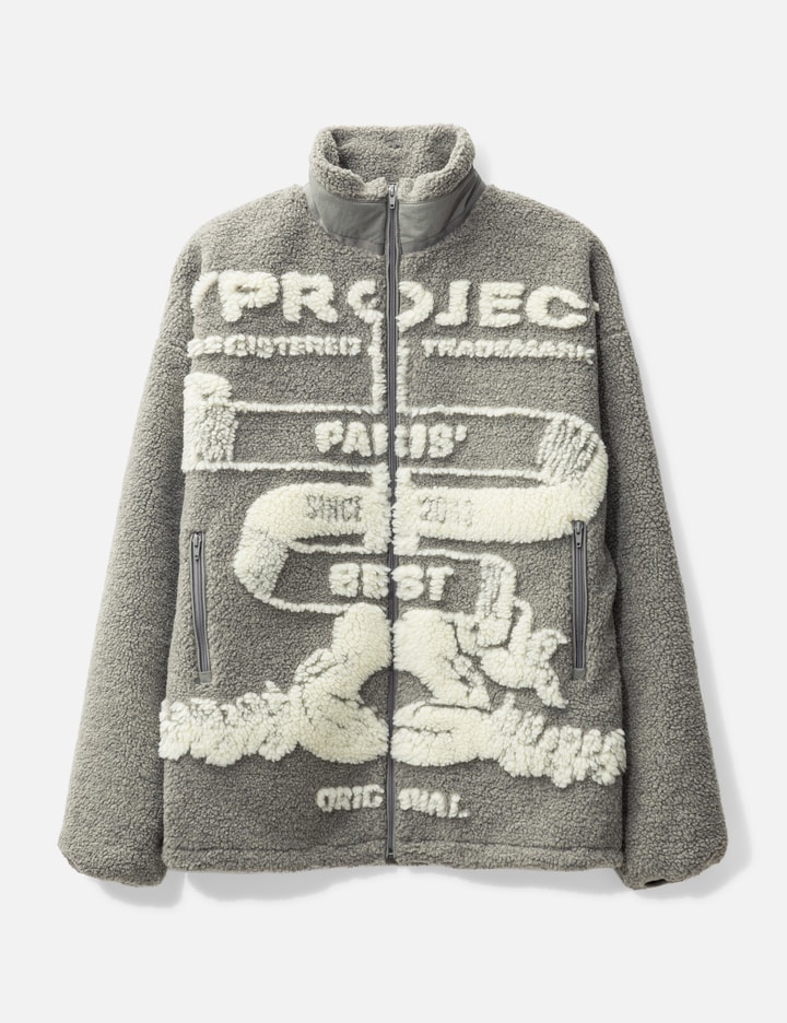 Y/project Paris' Best Jacquard Fleece Jacket In Grey