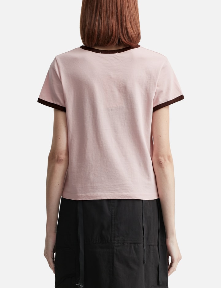 Deinet Logo Ringer T-shirt In Pink